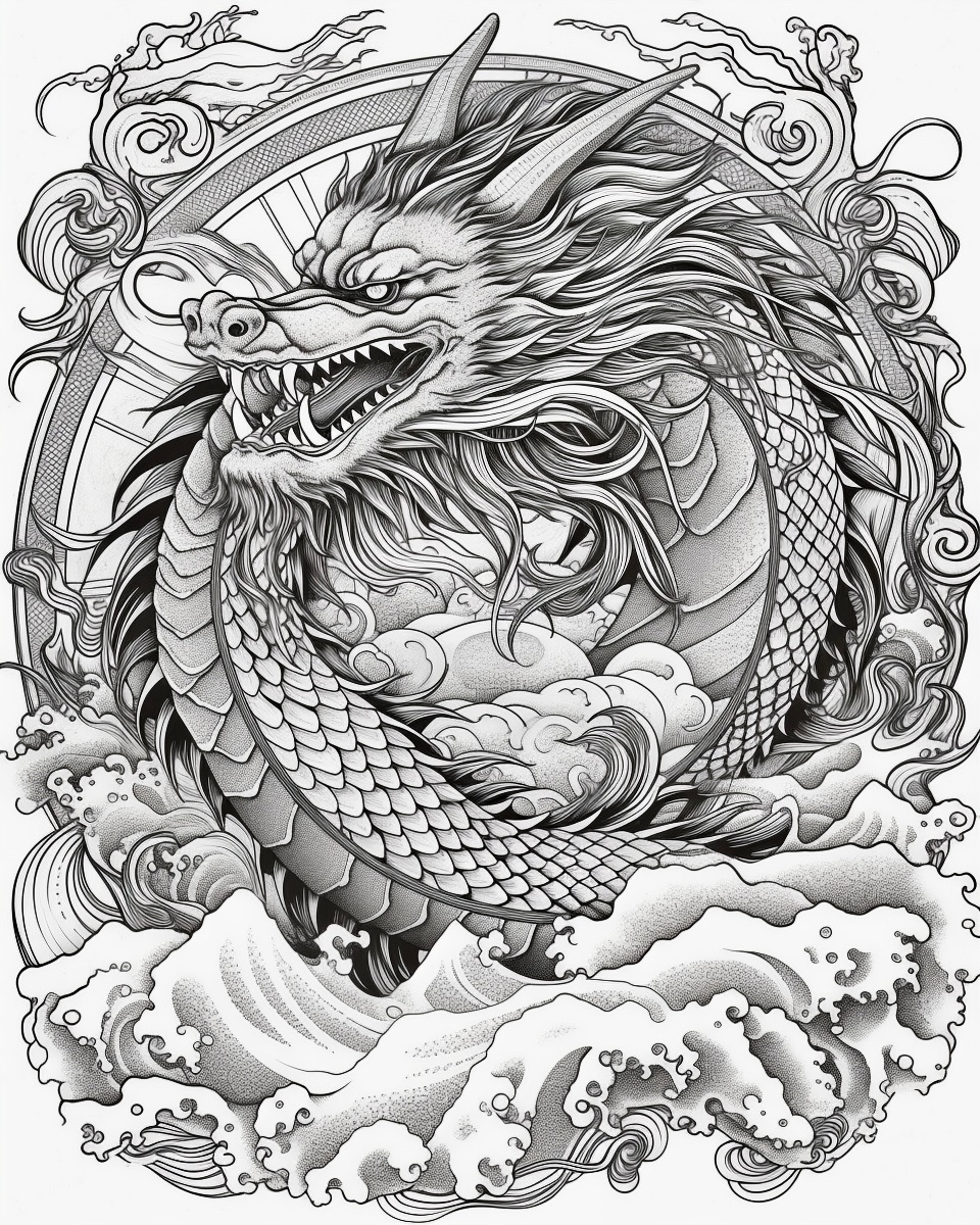 龙•线条艺术