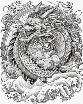 龙•线条艺术