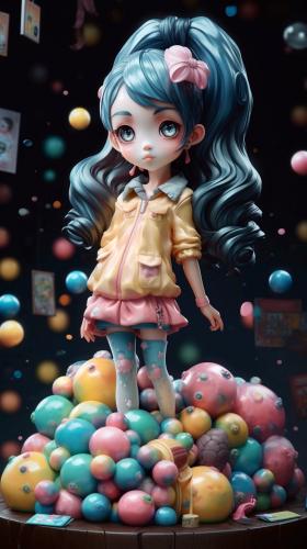 卡通女孩•3d