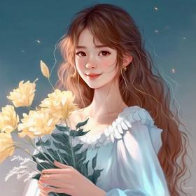 捧花女孩•微笑