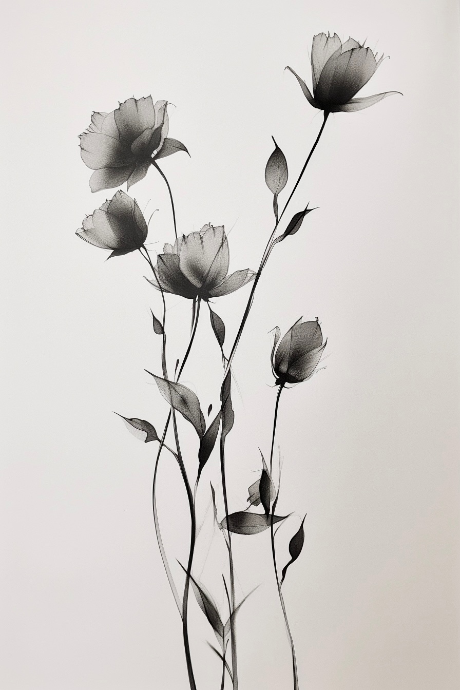 鲜花•水墨