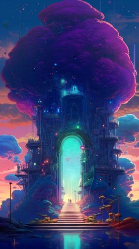 梦幻世界大门•插画