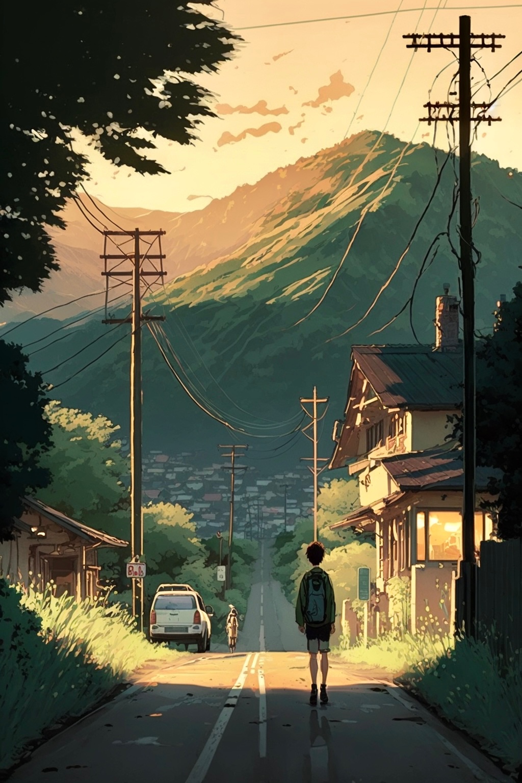 山村路上•傍晚