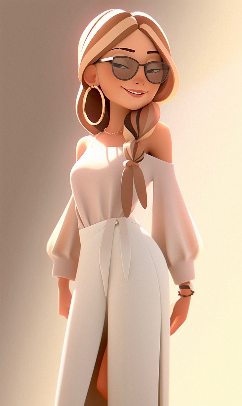 知性女孩•3d