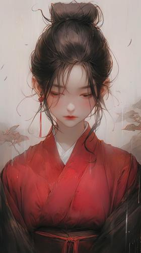 红衣女子•古风