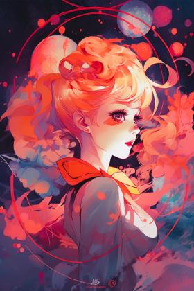 女孩插画•色彩