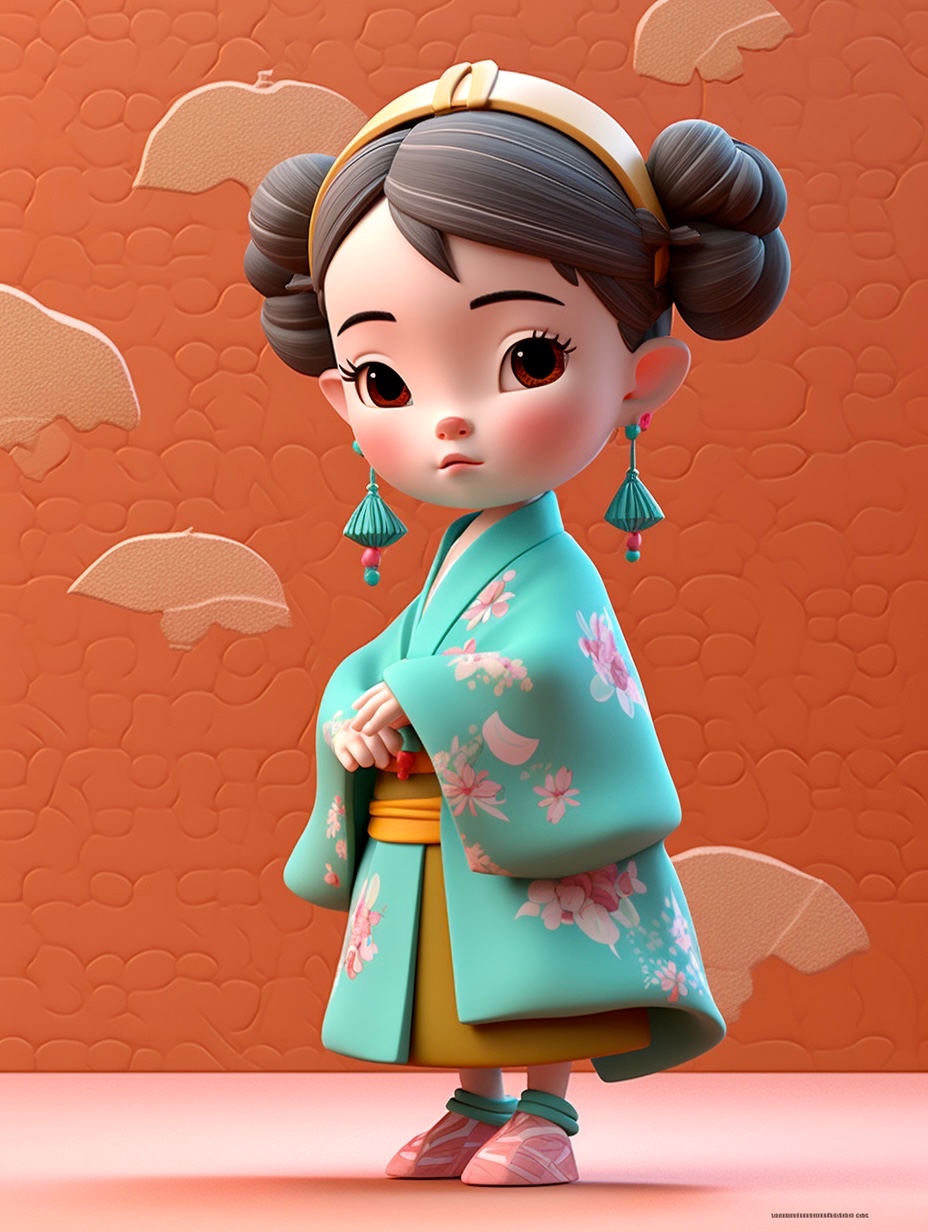 汉服小女孩•3d