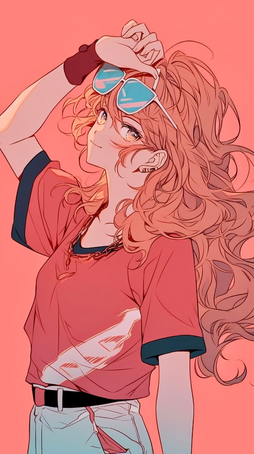 动漫女孩•西瓜红