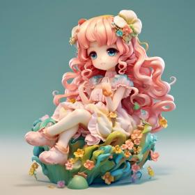 小女孩<font color=red>模型</font>•3d