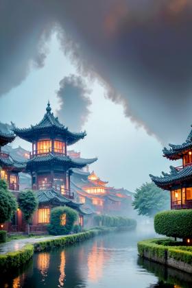 小镇•雨后